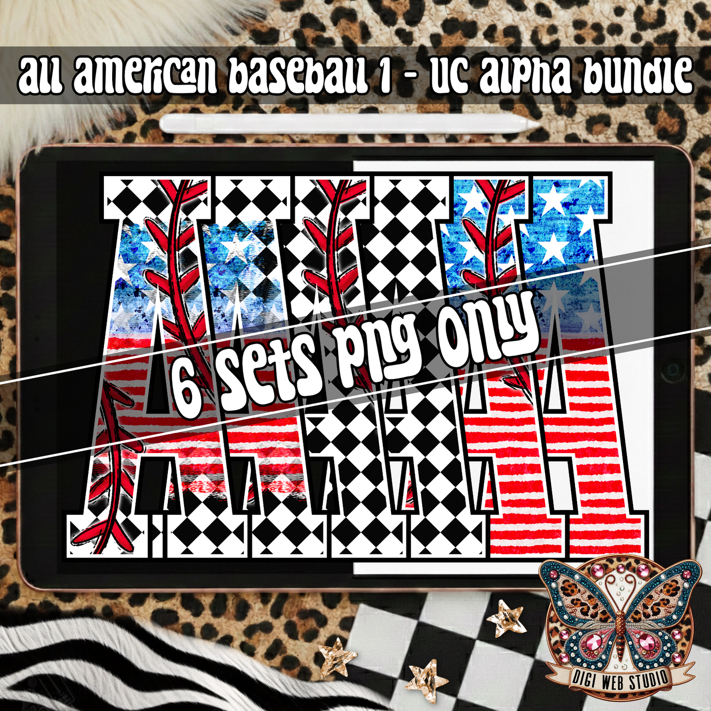 Design Elements - 2026 All American Baseball Alpha Bundle (6 Sets)