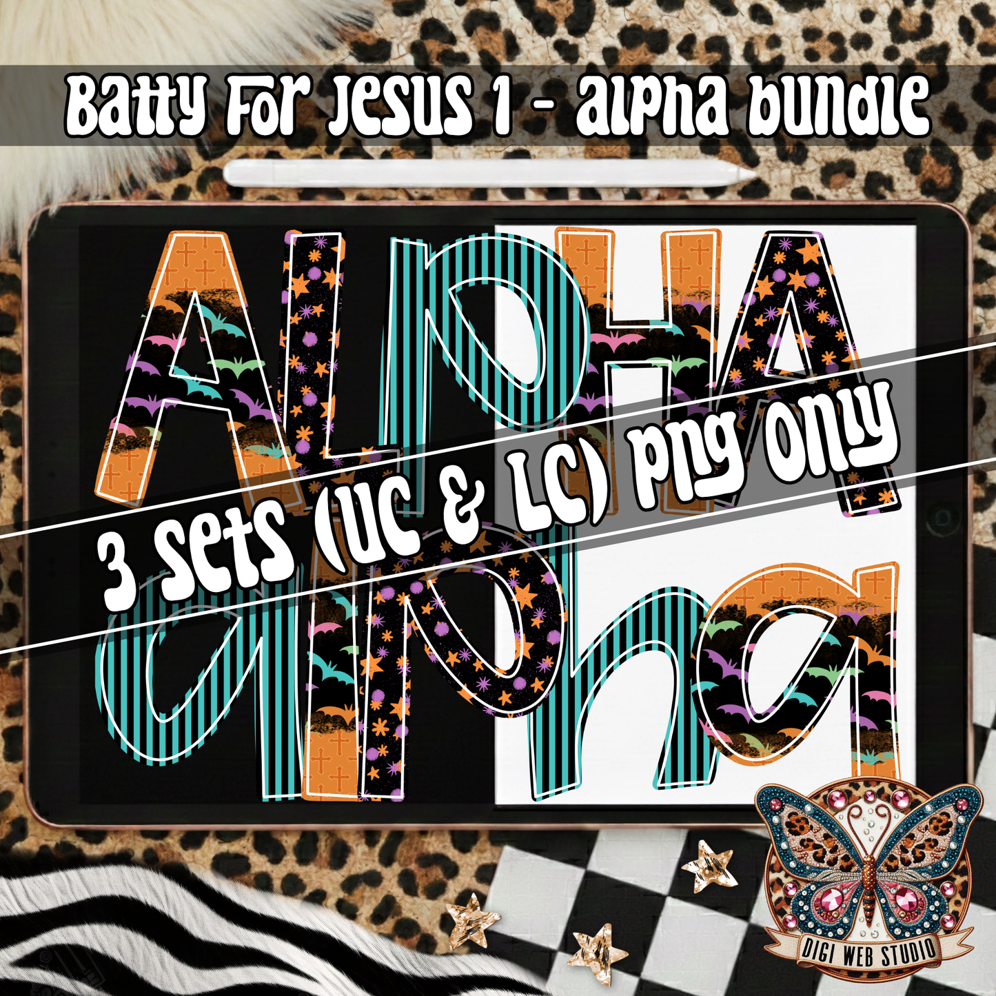 Design Elements - 2026 Batty For Jesus 1 Alpha Bundle (3 Sets)