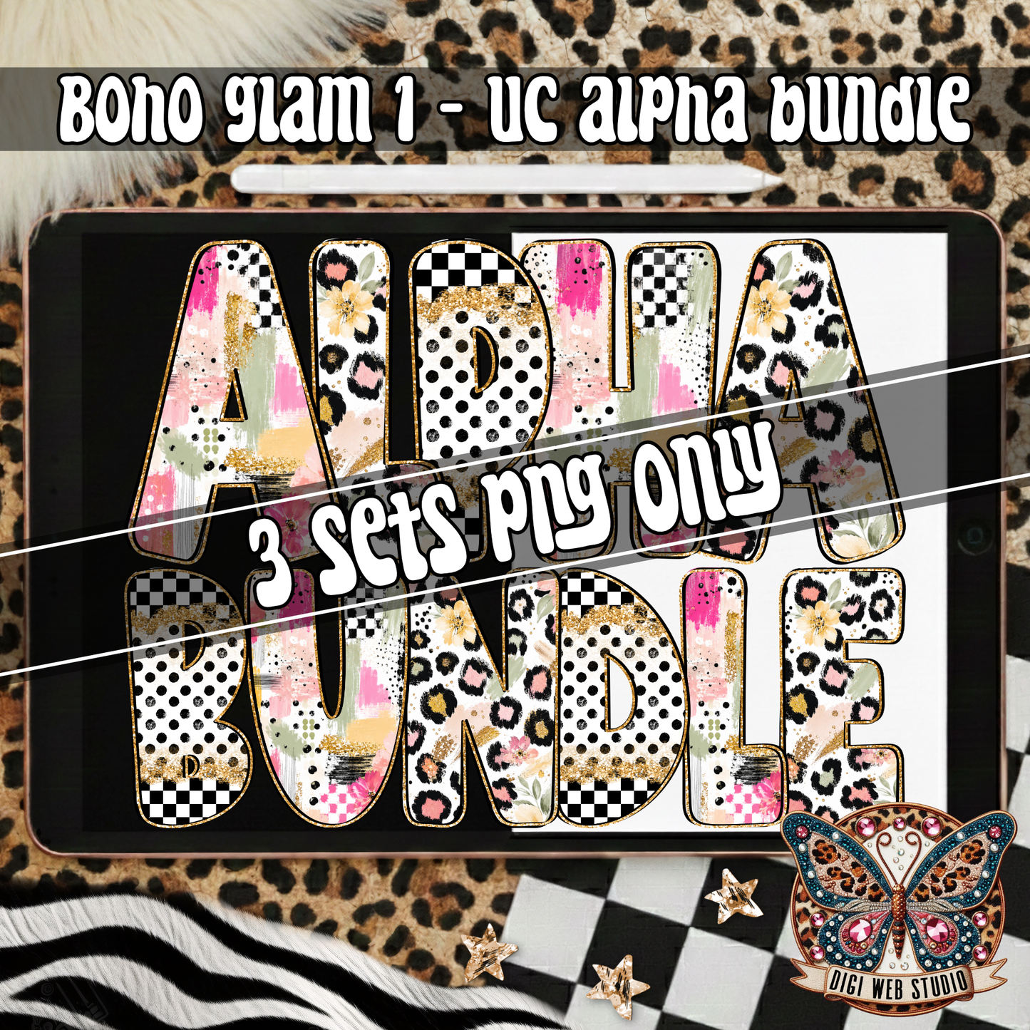 Design Elements - 2026 Boho Glam 1 Alpha Bundle (3 Sets)