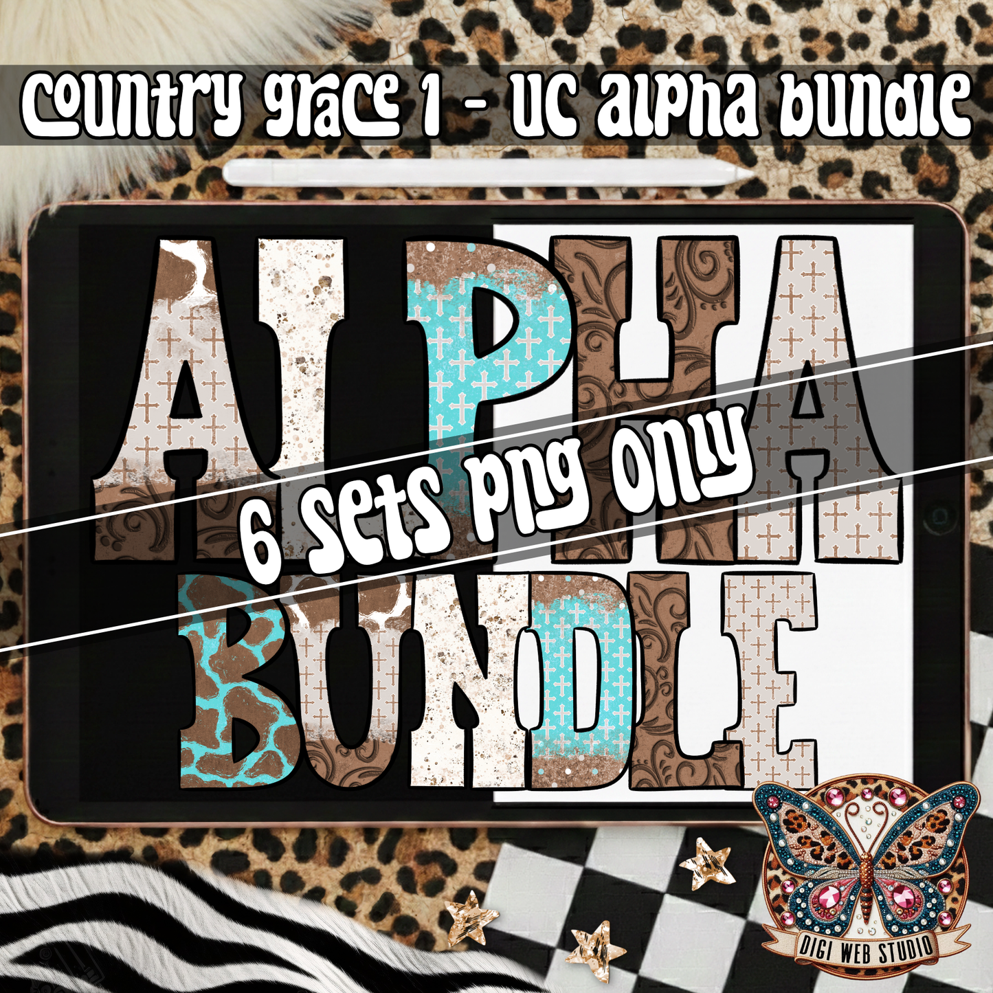 Design Elements - 2026 Country Grace 1 Alpha Bundle (6 Sets)