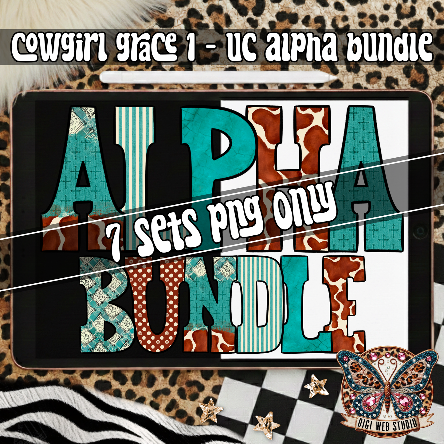 Design Elements - 2026 Cowgirl Grace 1 Alpha Bundle (7 Sets)