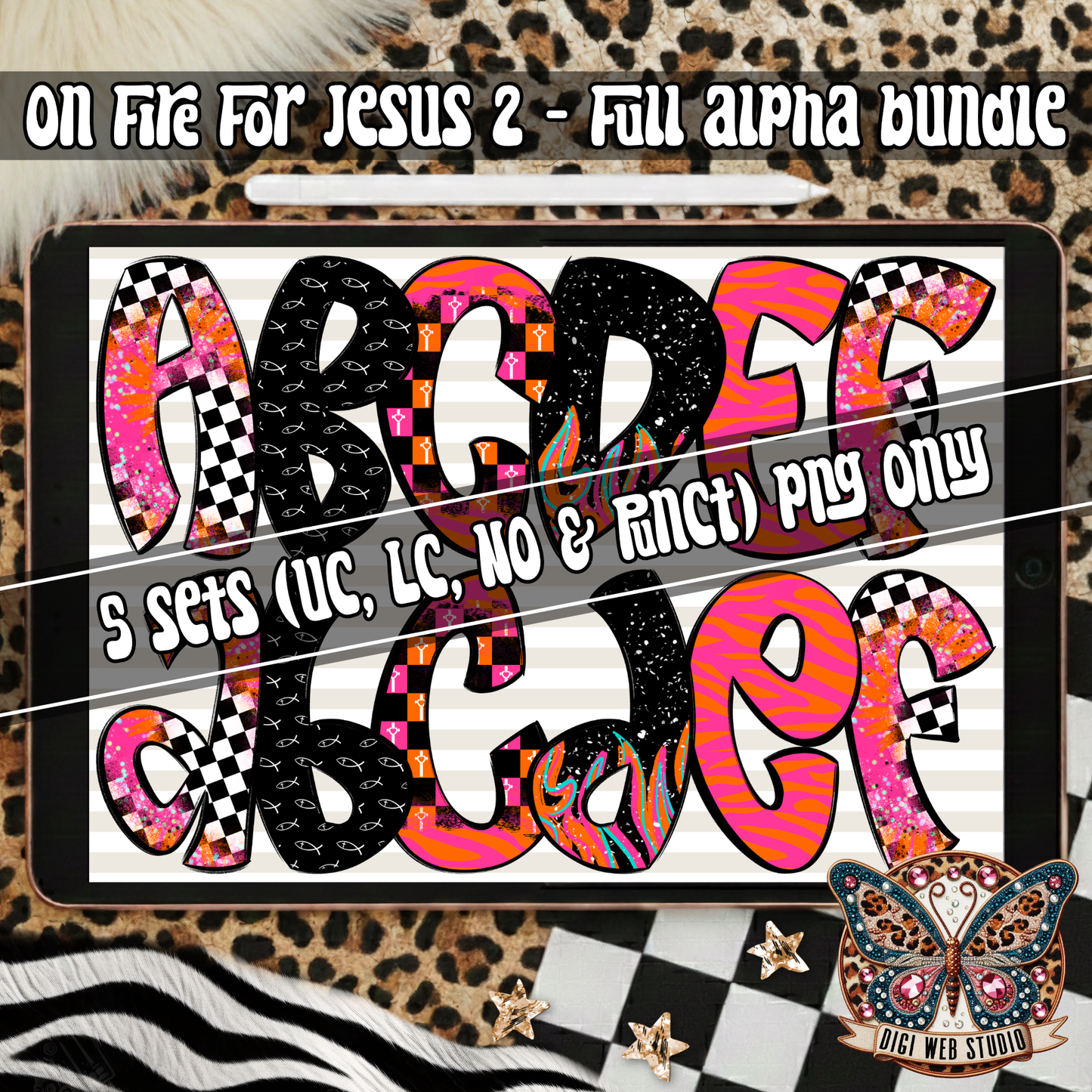 Design Elements - 2026 On Fire For Jesus 2 Alpha Bundle (5 Sets)