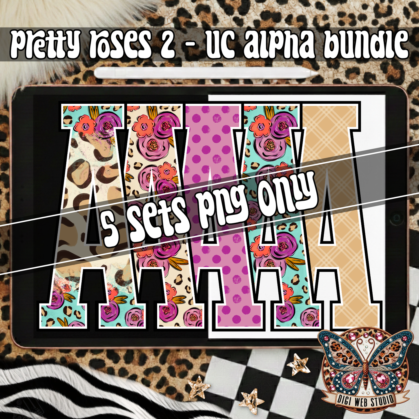 Design Elements - 2026 Pretty Roses 2 Alpha Bundle (5 Sets)