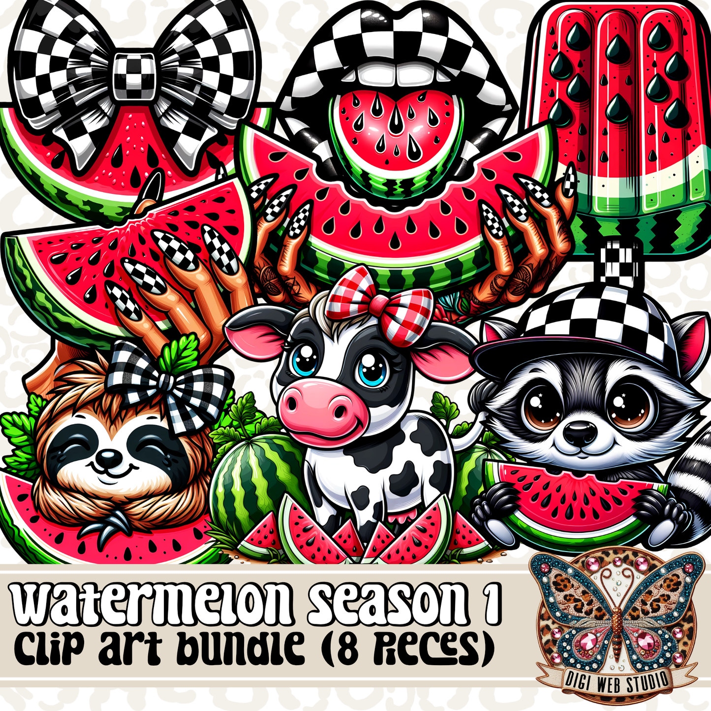 Design Elements - Clip Art Bundle - Watermelon Season 1