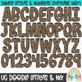 Design Elements - Merry & Bright Leopard 6 UC Doodle Letters & Numbers