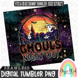 Ghouls Night Out 1 - Digital Skinny Tumbler PNG