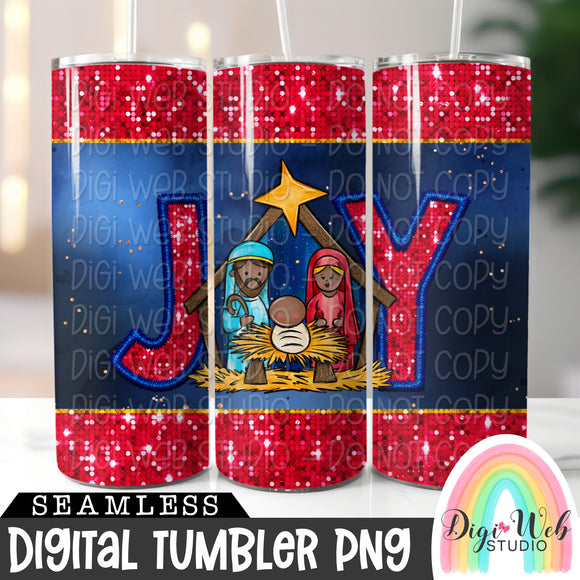 Sparkle Joy Nativity 2 - Digital Skinny Tumbler PNG