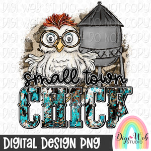 Small Town Chick 1 - Digital Design PNG