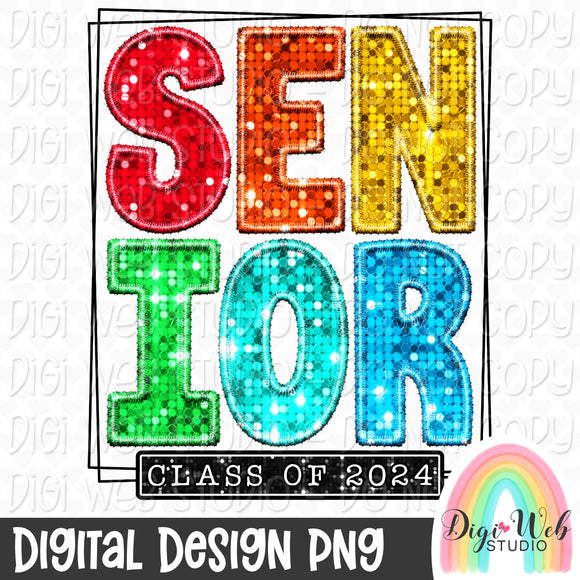 Sparkle Senior Class of 2024 1 - Digital Design PNG