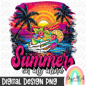 Summer On My Mind 1 - Digital Design PNG
