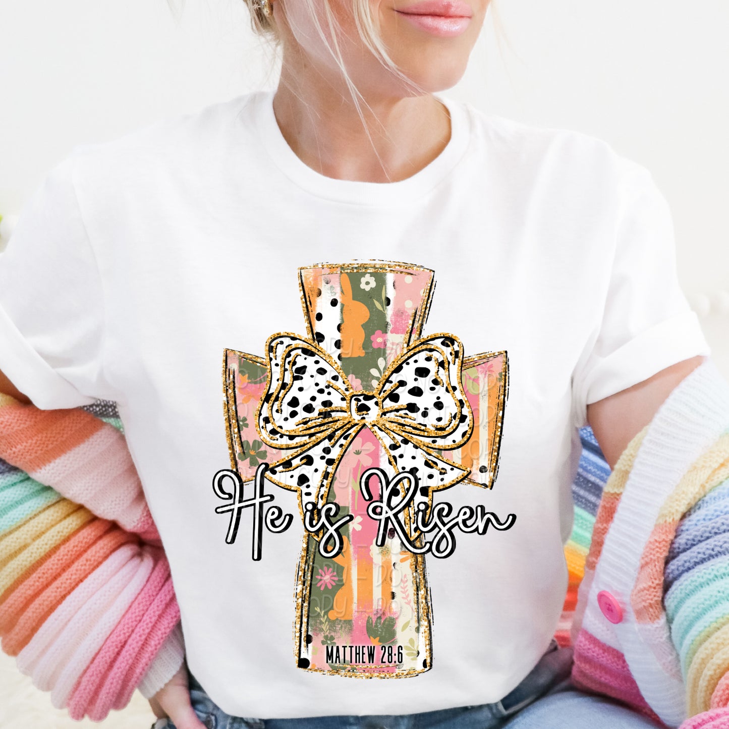 He Is Risen Cross 1 - Digital PNG Design