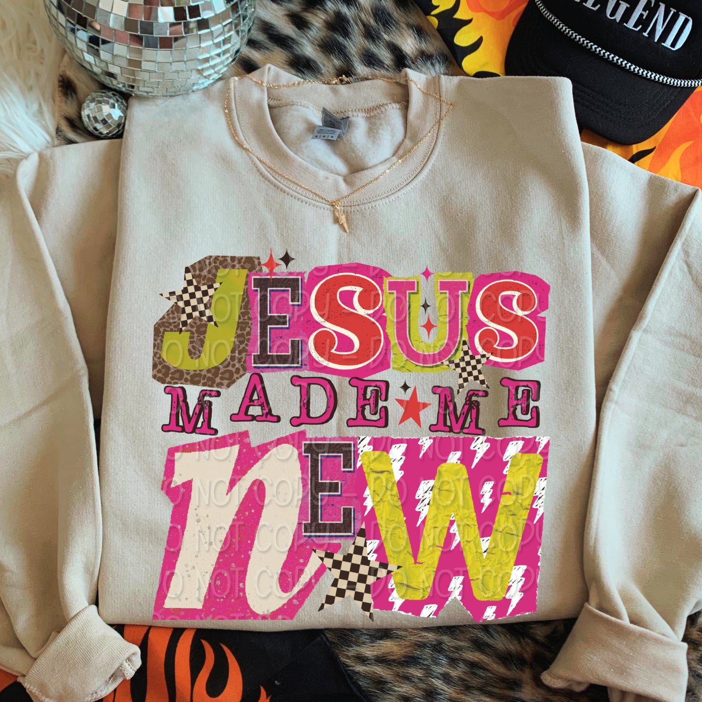 Jesus Made Me New 1 - 2025 Digital PNG Design