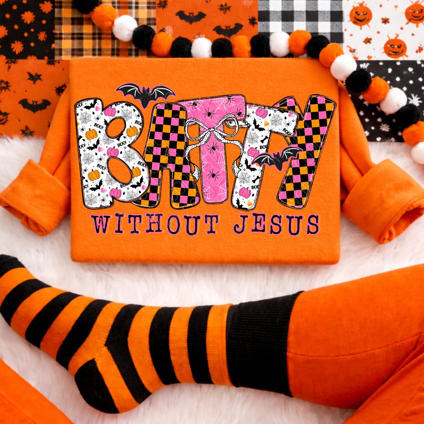 Batty Without Jesus 1 - 2026 Digital PNG Design