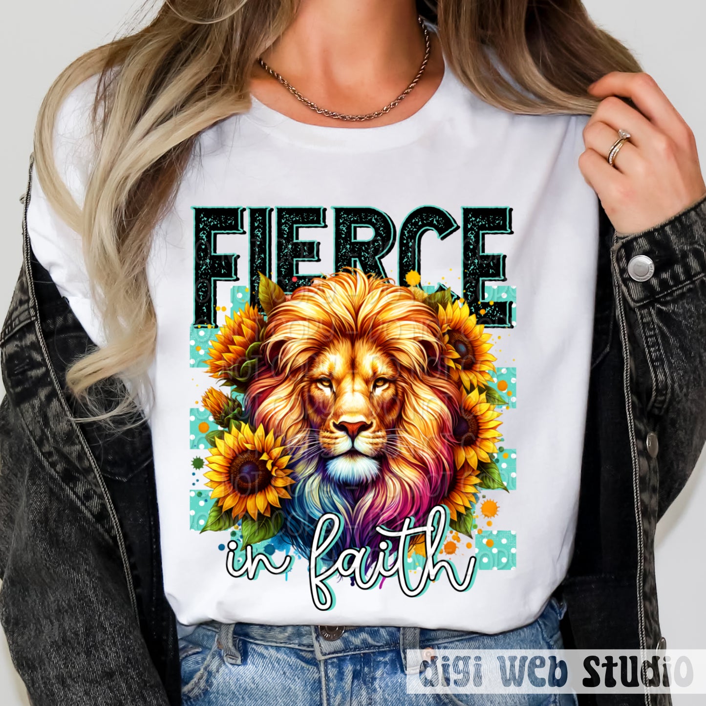 Fierce In Faith Lion 1 - 2025 Digital PNG Design
