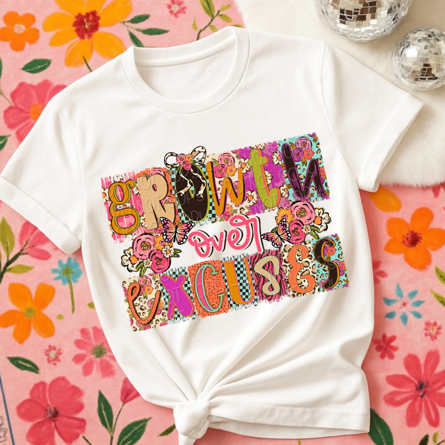 Growth Over Excuses 1 - Digital PNG Design