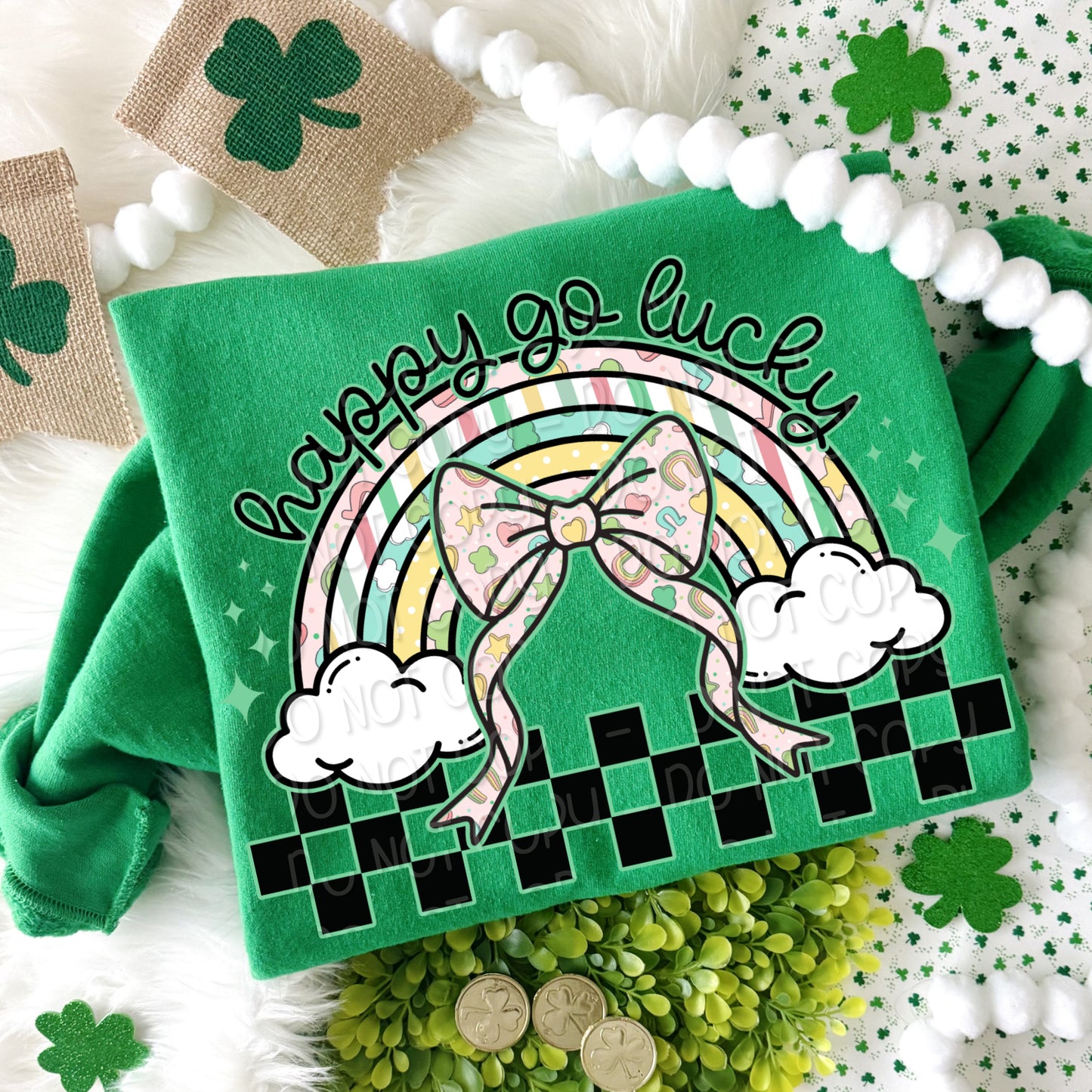 Happy Go Lucky 1 - Digital PNG Design