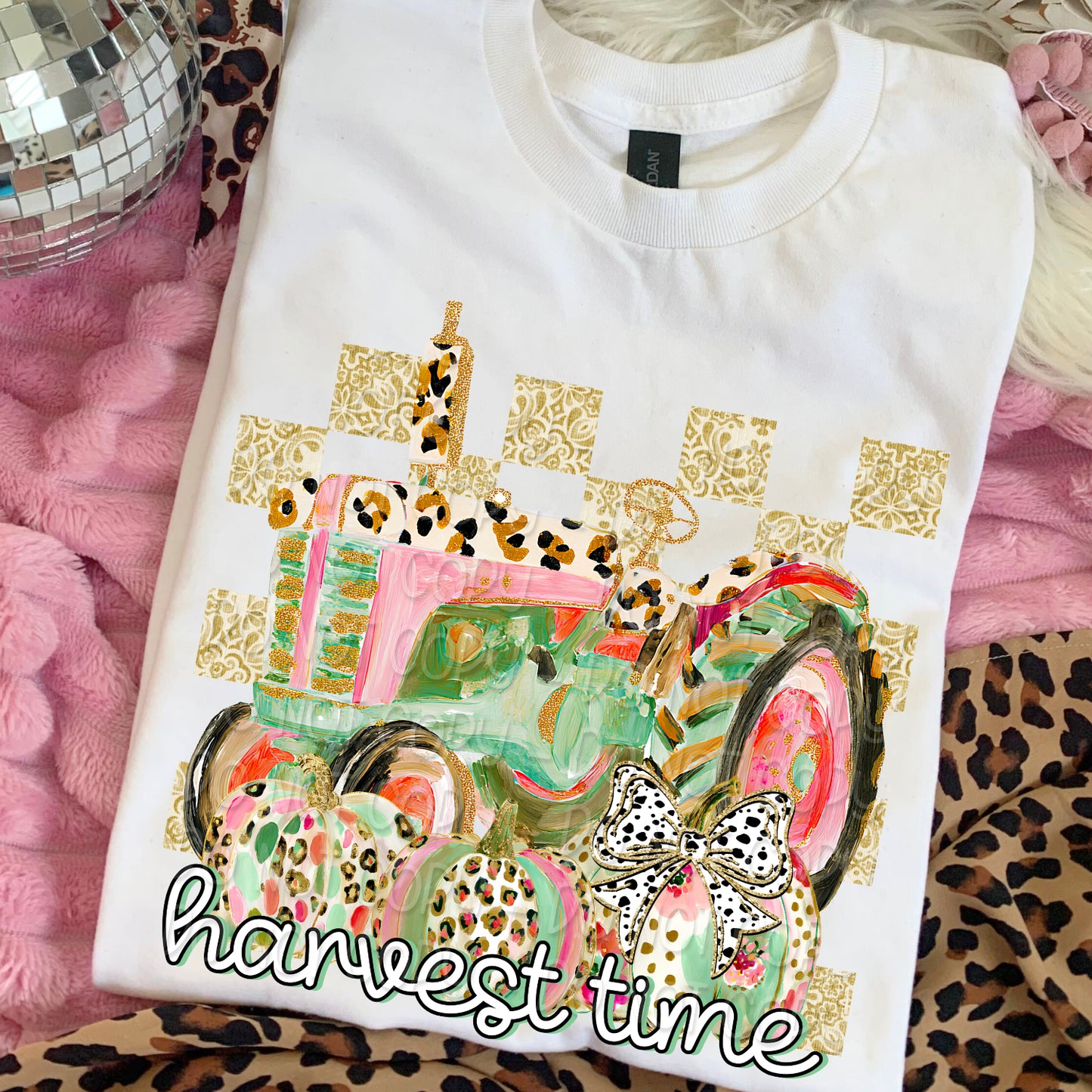 Harvest Time Tractor 1 - 2025 Digital PNG Design