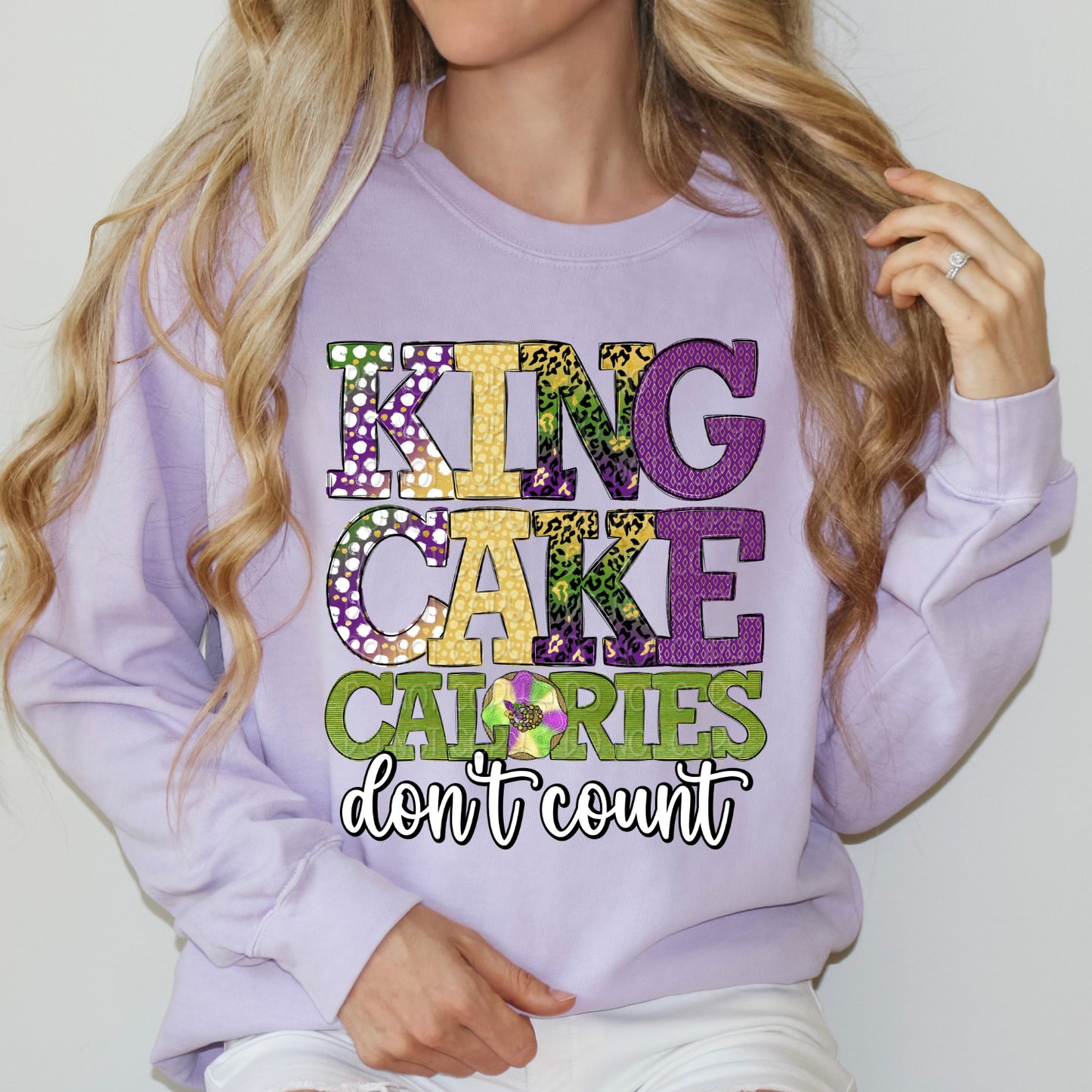 King Cake Calories Don't Count 1 - 2024 Digital PNG Design