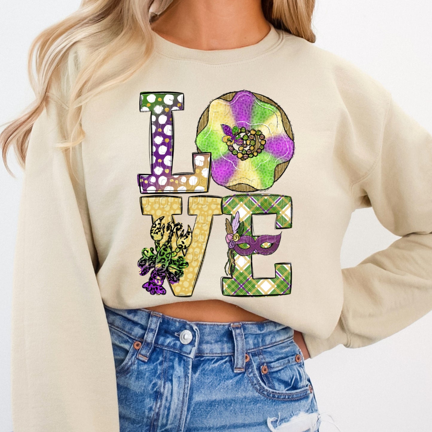 Love Mardi Gras 1 - 2024 Digital PNG Design
