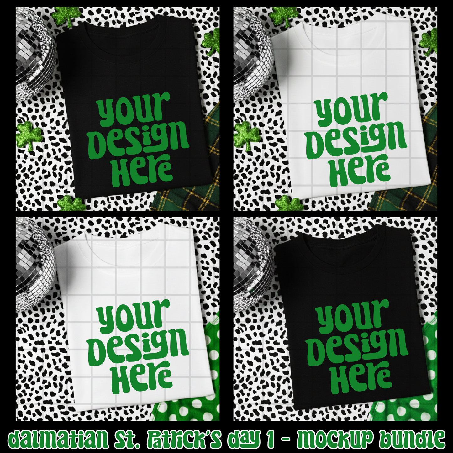Dalmatian St. Patrick's Day 1 - Mockup Bundle