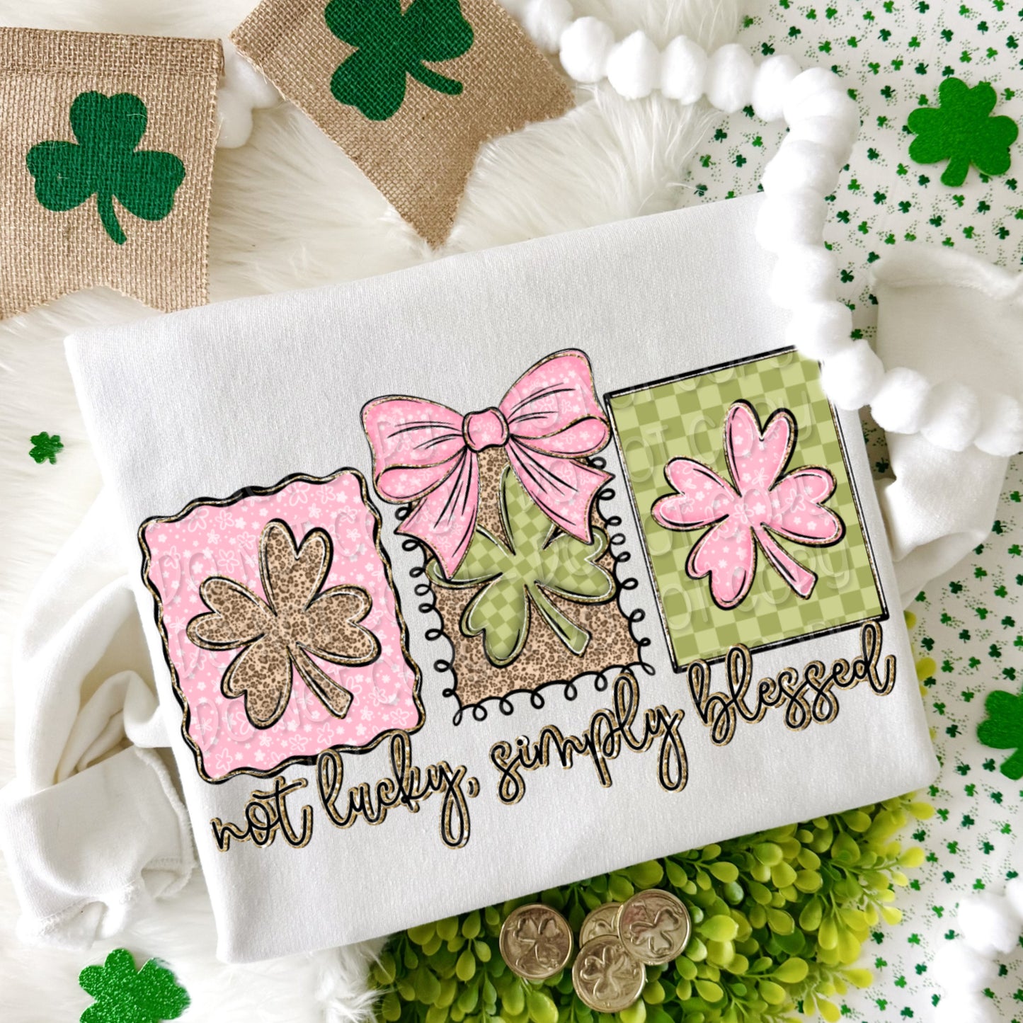 Not Lucky, Simply Blessed 1 - 2026 Digital PNG Design w/ Sleeve