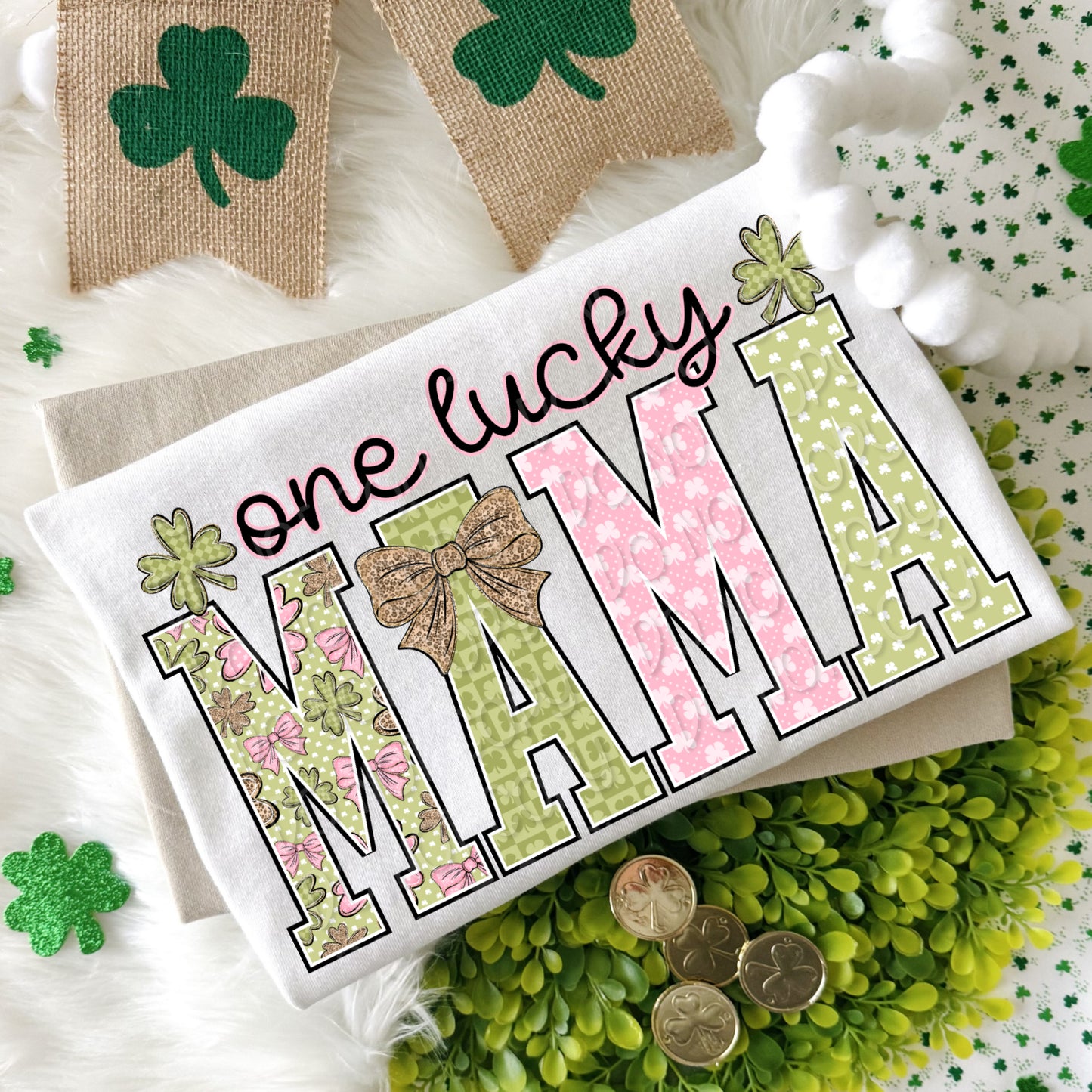 One Lucky Mama 1 - 2026 Digital PNG Design