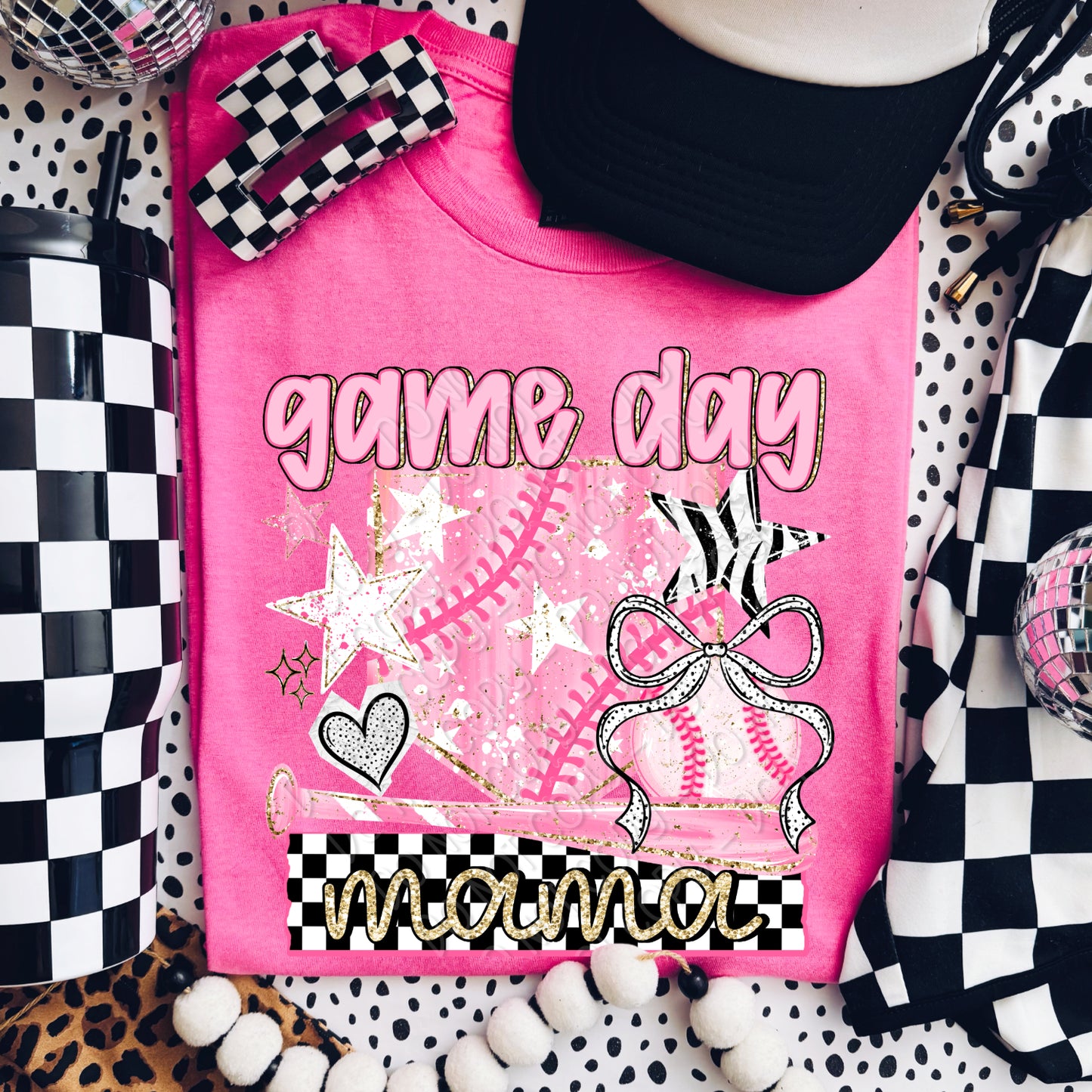 Preppy Game Day Mama Baseball 1 - 2026 Digital PNG Design