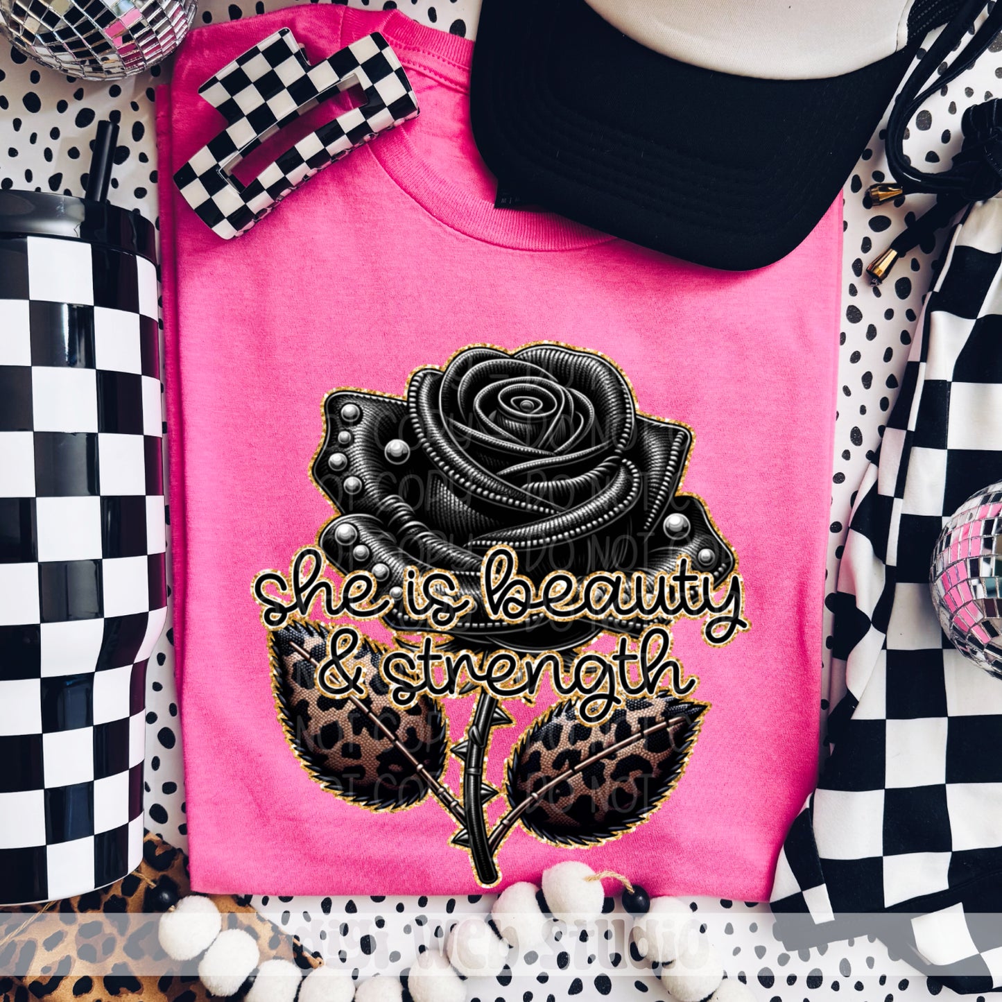 She Is Beauty & Strength 1 - 2025 Digital PNG Design