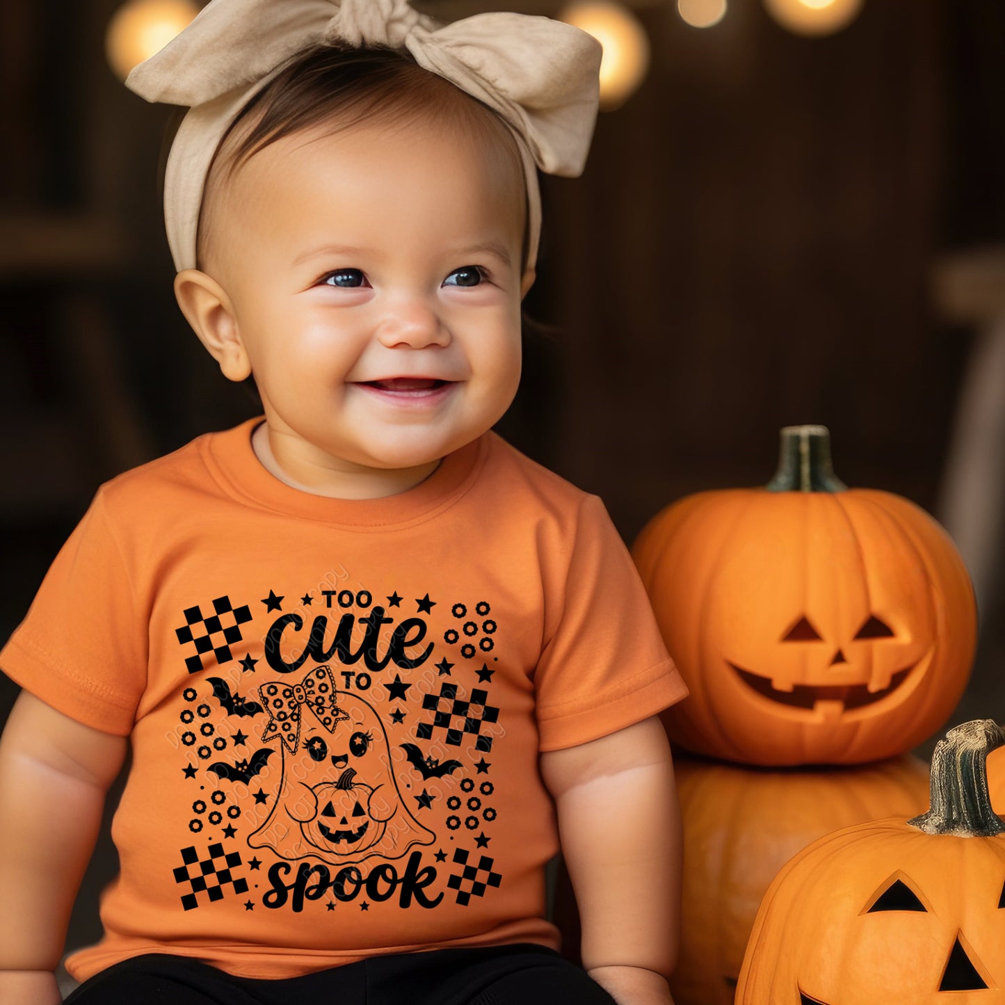 Too Cute To Spook Girl Ghost 1 - 2026 Digital PNG Design