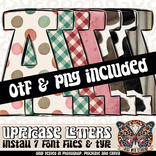 Design Elements - Down Home Alphas & OTF Files (7 Sets)