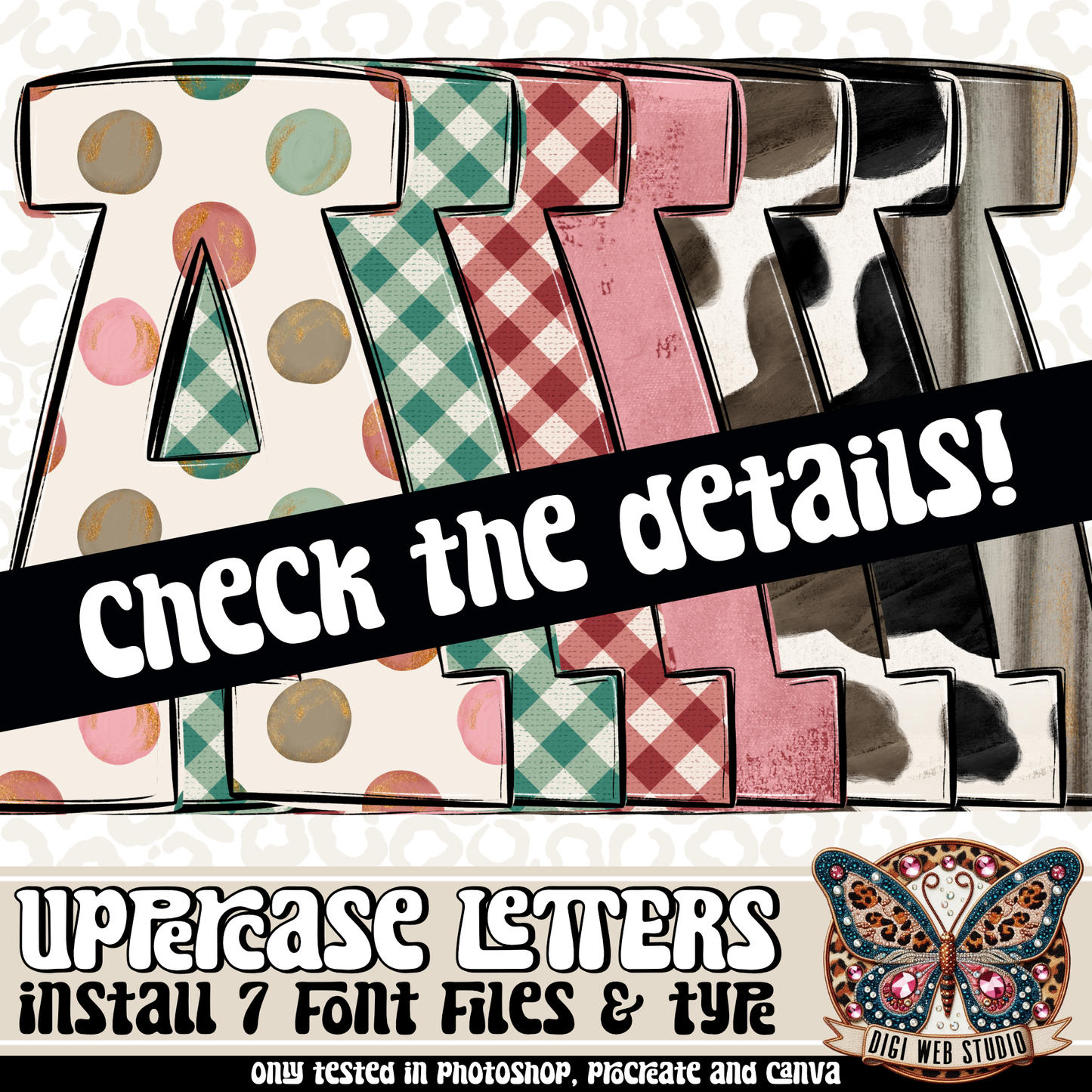 Design Elements - Down Home Alpha OTF Files (7 Fonts)