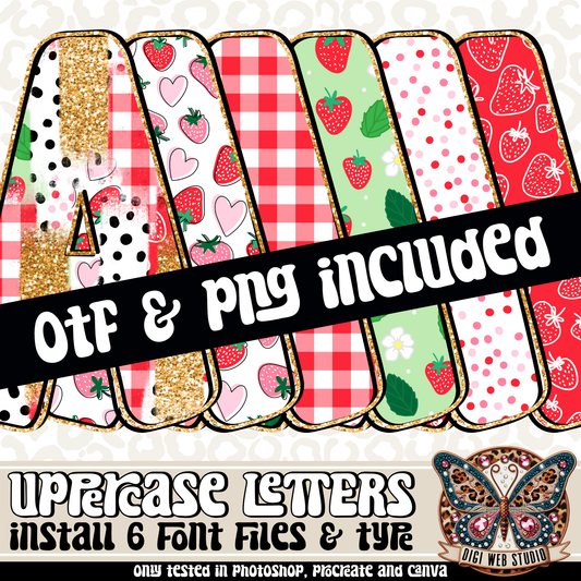 Design Elements - Glamberry Alphas & OTF Files (6 Sets)