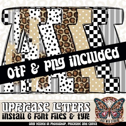 Design Elements - Neutral Alphas & OTF Files (6 Sets)