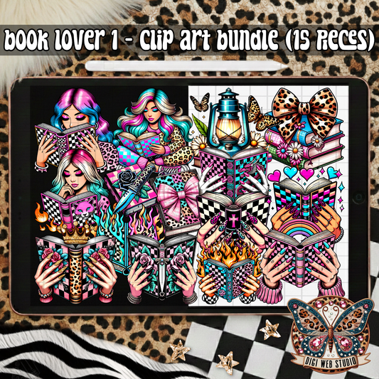 Design Elements - 2025 Clip Art Bundle - Book Lover 1