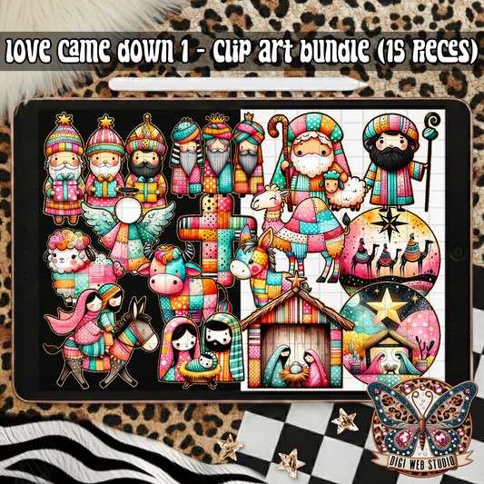 Design Elements - 2025 Clip Art Bundle - Love Came Down 1