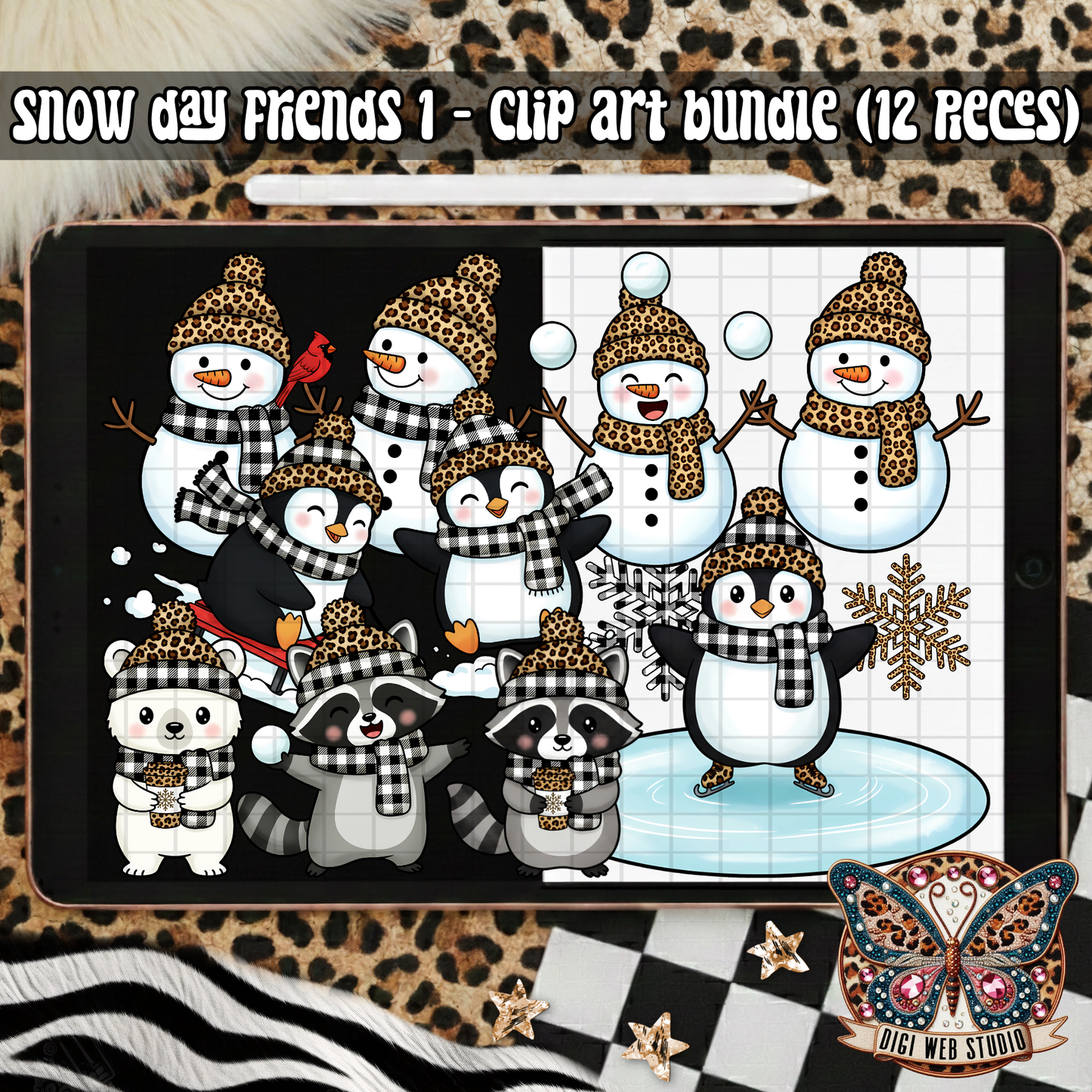 Design Elements - 2025 Clip Art Bundle - Snow Day Friends 1