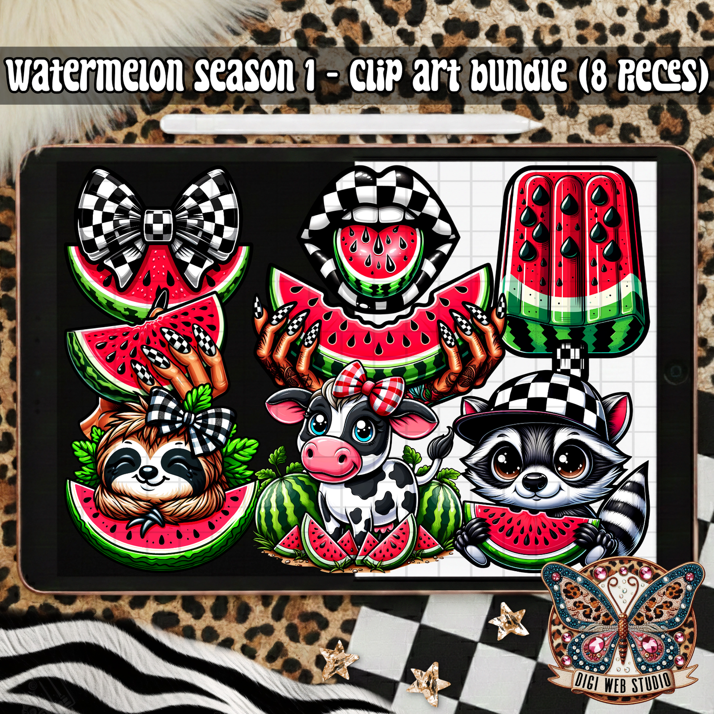 Design Elements - 2025 Clip Art Bundle - Watermelon Season 1