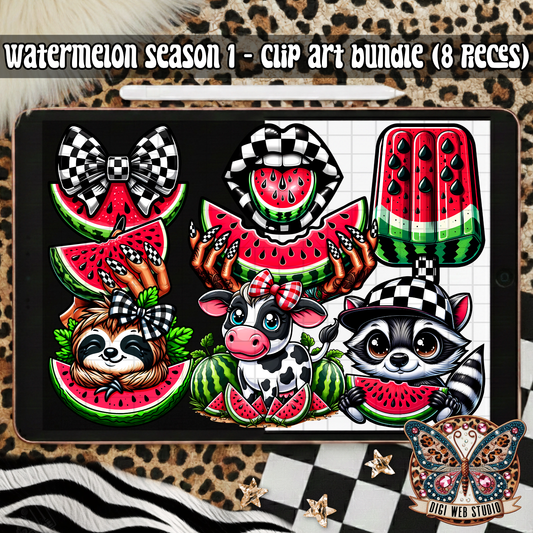 Design Elements - 2025 Clip Art Bundle - Watermelon Season 1