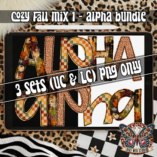 Design Elements - 2026 Cozy Fall Mix 1 Alpha Bundle (3 Sets)