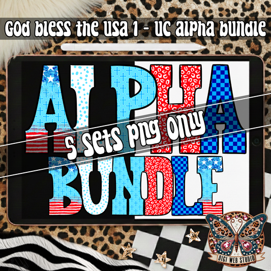 Design Elements - 2026 God Bless The USA 1 Alpha Bundle (5 Sets)