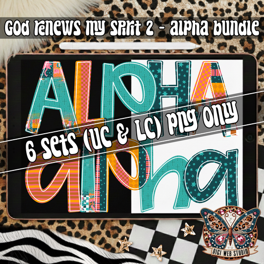 Design Elements - 2026 God Renews My Spirit 2 Alpha Bundle (6 Sets)