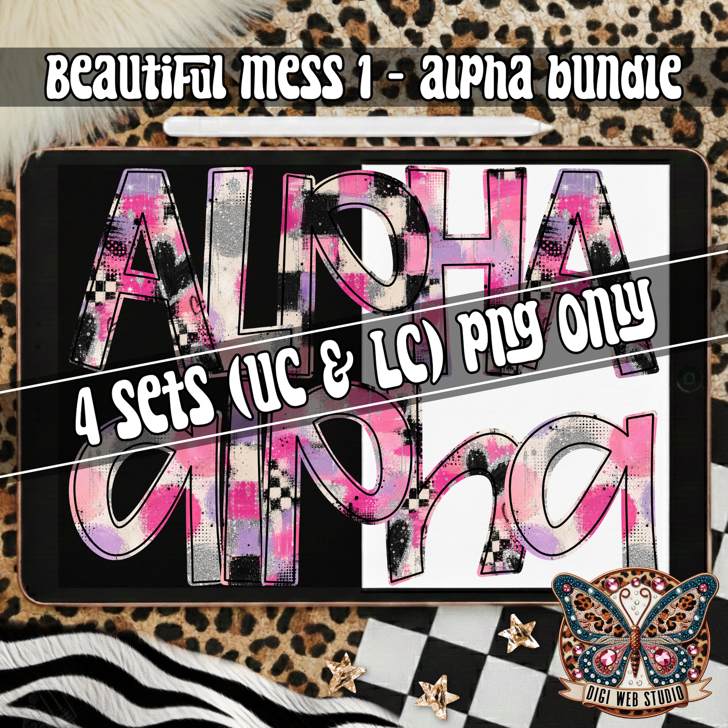 Design Elements - 2026 Beautiful Mess 1 Alpha Bundle (4 Sets)