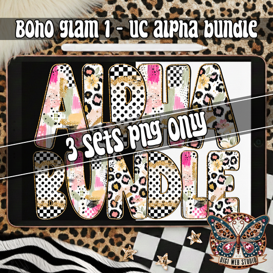 Design Elements - 2026 Boho Glam 1 Alpha Bundle (3 Sets)