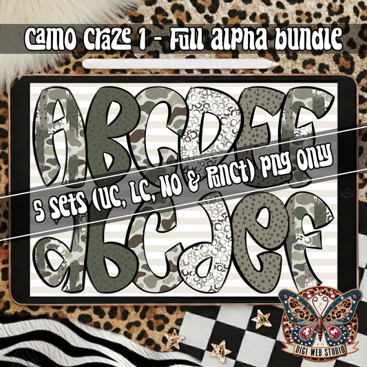 Design Elements - 2026 Camo Craze 1 Alpha Bundle (5 Sets)