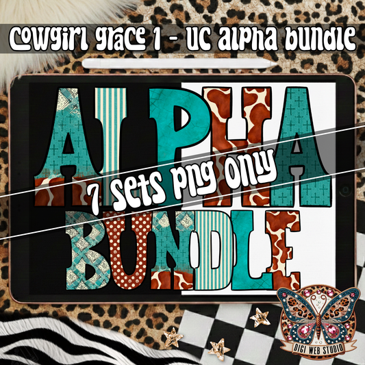 Design Elements - 2026 Cowgirl Grace 1 Alpha Bundle (7 Sets)