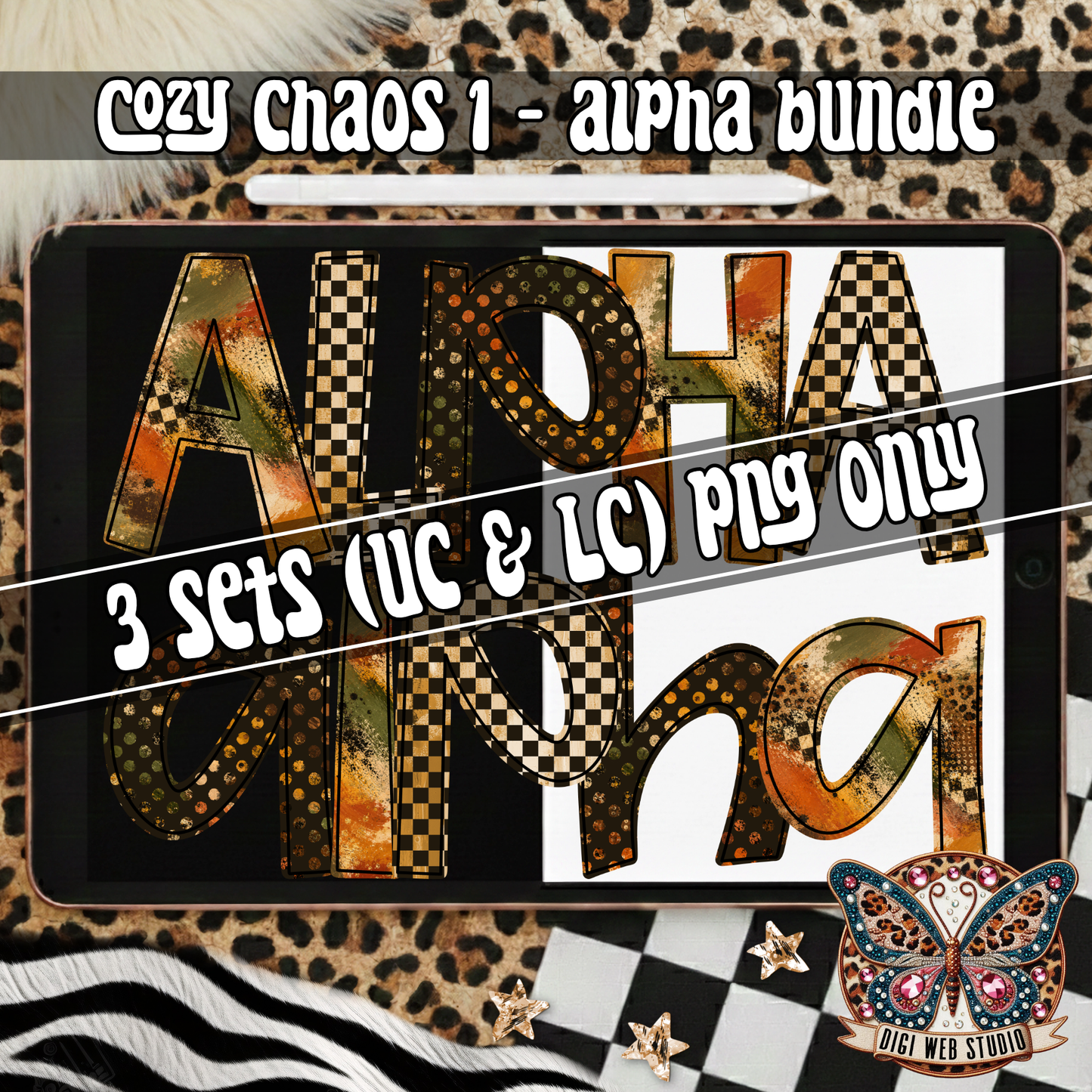 Design Elements - 2026 Cozy Chaos 1 Alpha Bundle (3 Sets)