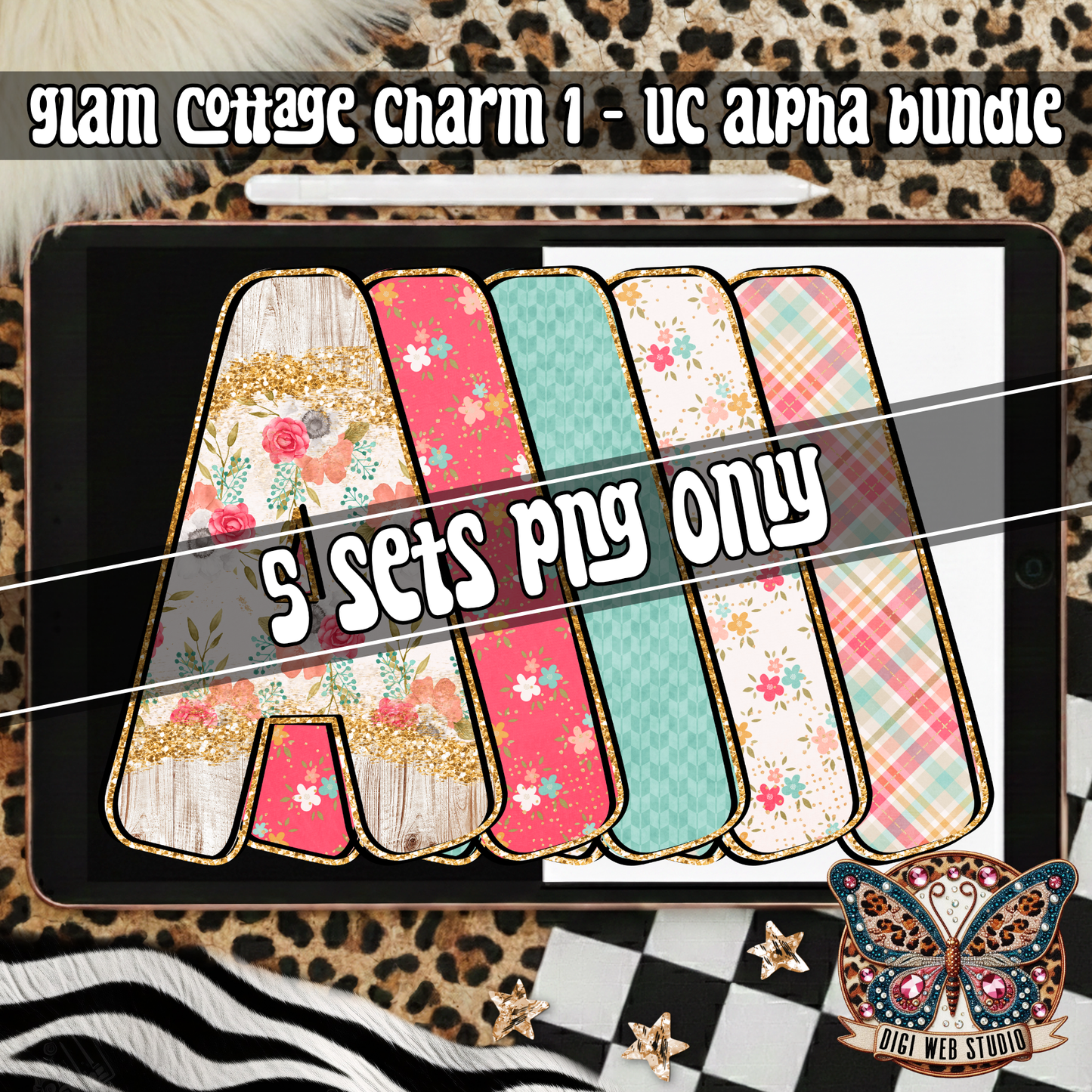 Design Elements - 2026 Glam Cottage Charm 1 Alpha Bundle (5 Sets)