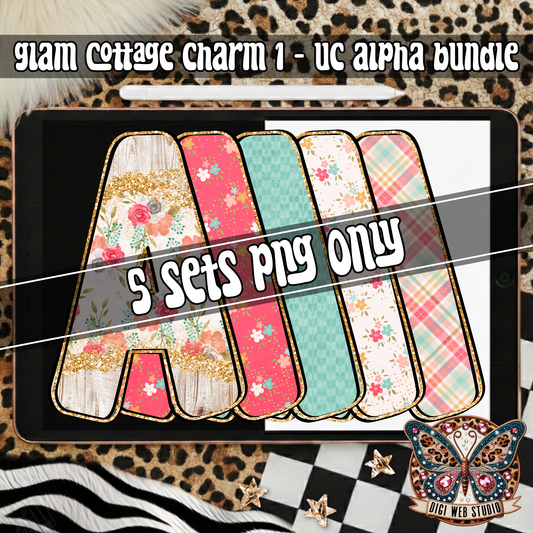 Design Elements - 2026 Glam Cottage Charm 1 Alpha Bundle (5 Sets)