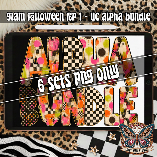 Design Elements - 2026 Glam Falloween Pop 1 Alpha Bundle (6 Sets)