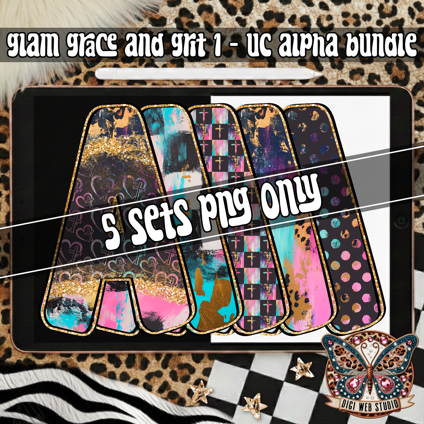 Design Elements - 2026 Glam Grace and Grit 1 Alpha Bundle (5 Sets)